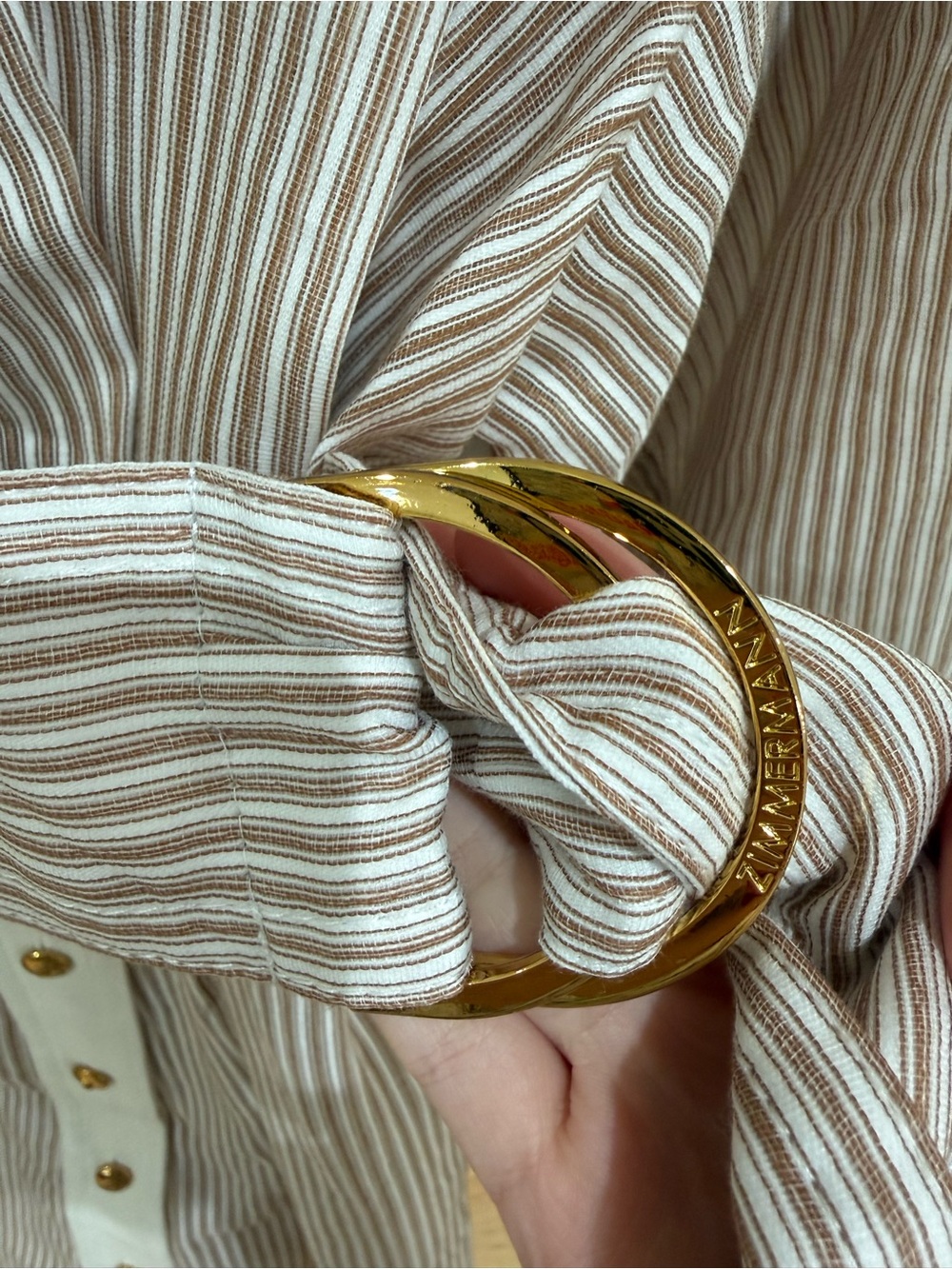 Zimmermann Hypnotic Tuck Striped Poplin Mini Shirtdress Zimm size 0 - Picture 8 of 10